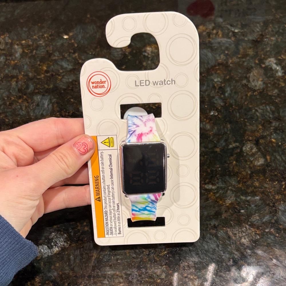 Wonder Nation Tie-Dye LED Smartwatch